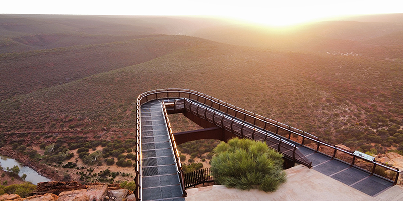 kalbarri skywalk bridge in western australia