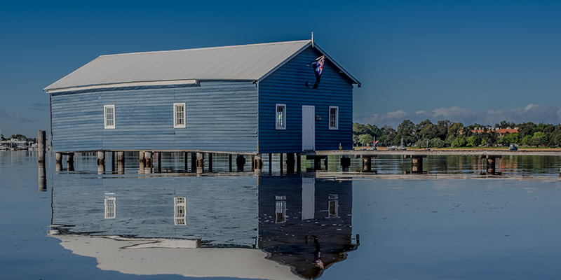 The famous Crawley Edge boatshed