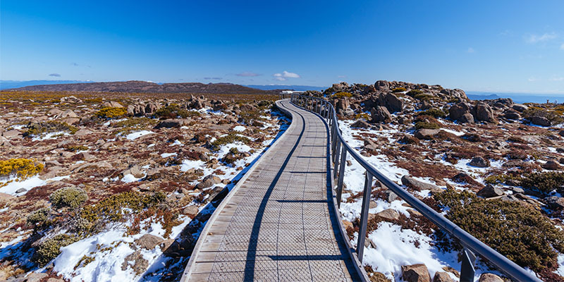 Tasmania regularly gets snow and frost during winter