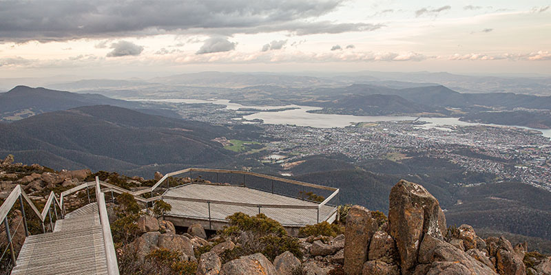 View of Hobart from Kunanyi/Mount Wellington