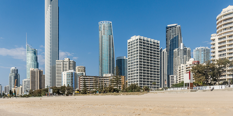 The city meets the sand at the Gold Coast