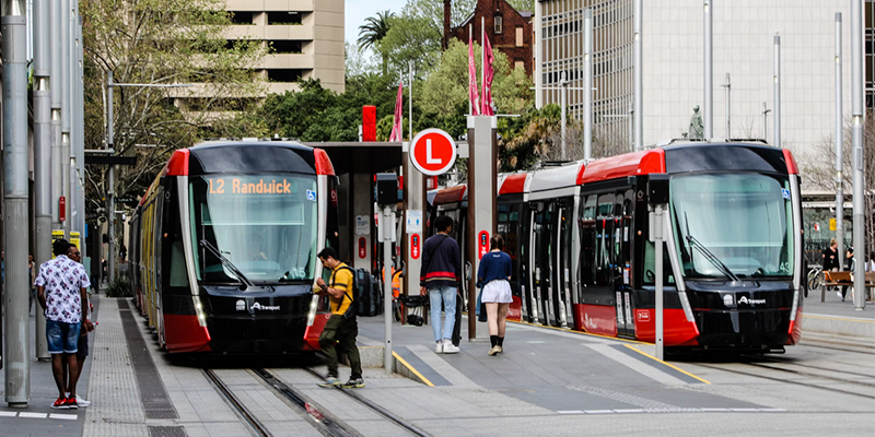 Sydey's public transport gives the commuter many options, including light rail