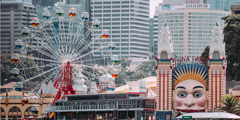 Luna Park from accross the harbour