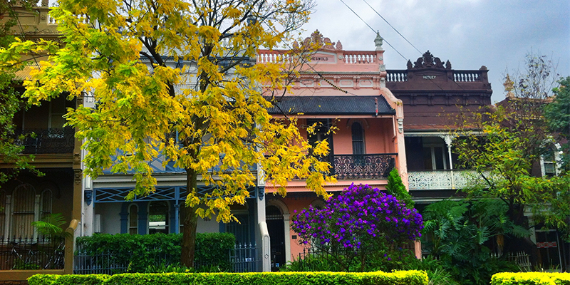 Glebe has many historical terrace houses similar to these ones Sydney is particularly known for its abundance 