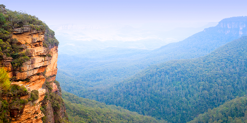 The Blue Mountains are not far from Sydney if you are looking for green space