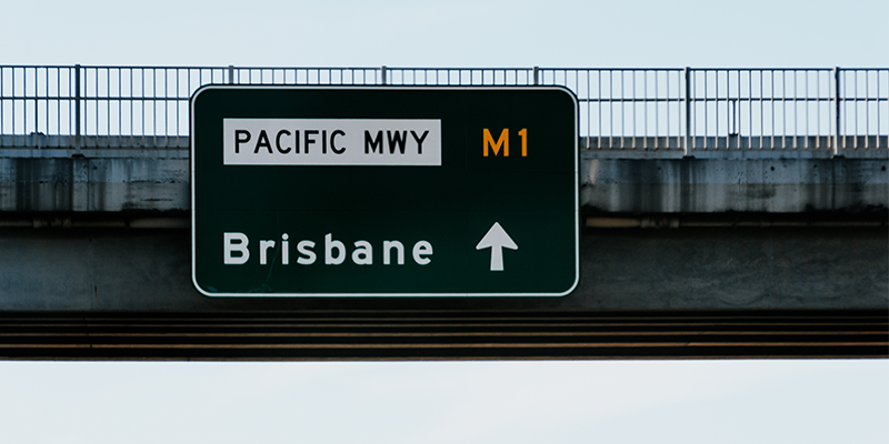 directional road sign on motorway western script with arrow t20 rebG6b