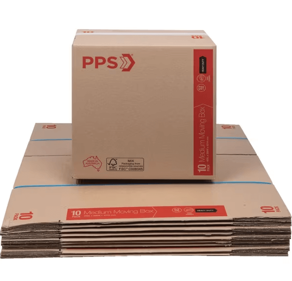 PPS Heavy Duty Moving Boxes Medium 406 x 298 x 431mm 10 Pack